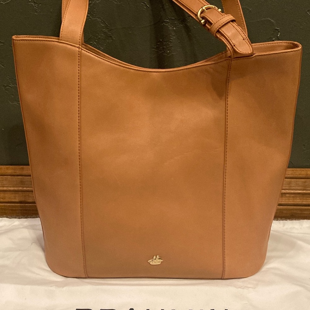 Like New Brahmin Brayden Tote in Charleston Tan (ABBA) - Picture 2 of 15